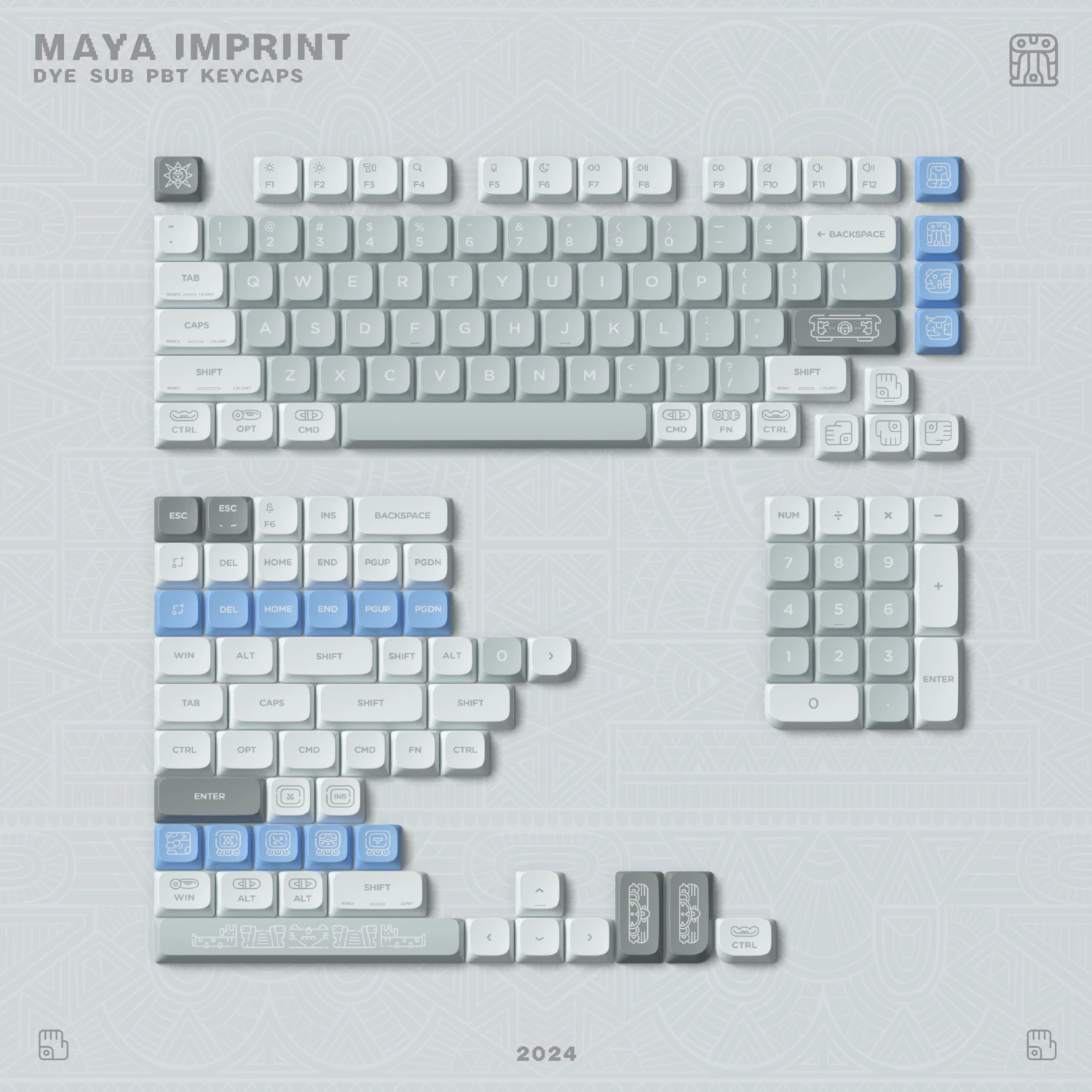 NuPhy - Maya Imprint NSA Dye-sub PBT Keycaps 1 NuPhy - Maya Imprint NSA Dye-sub PBT Keycaps