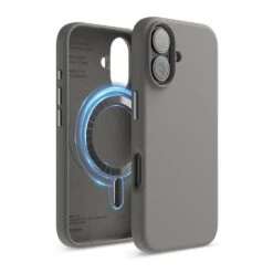 Elago - Magnetic Silicone Case For Iphone 16 -Computer Peripherals 16 mediumgrey