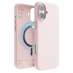 Elago - Magnetic Silicone Case For Iphone 16 -Computer Peripherals 16plus lovpink