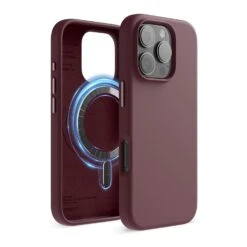 Elago - Magnetic Silicone Case For Iphone 16 -Computer Peripherals 16pro burgund