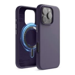 Elago - Magnetic Silicone Case For Iphone 16 -Computer Peripherals 16pro deeppurple