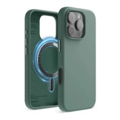 Elago - Magnetic Silicone Case For Iphone 16 -Computer Peripherals 16pro midnightgreen