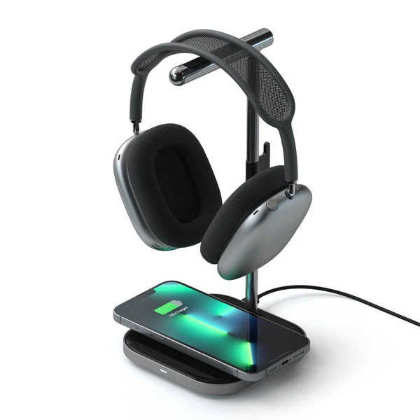 Satechi - 2-in-1 Headphone Stand With Wireless Charger 4 Satechi - 2-in-1 Headphone Stand With Wireless Charger - Image 4