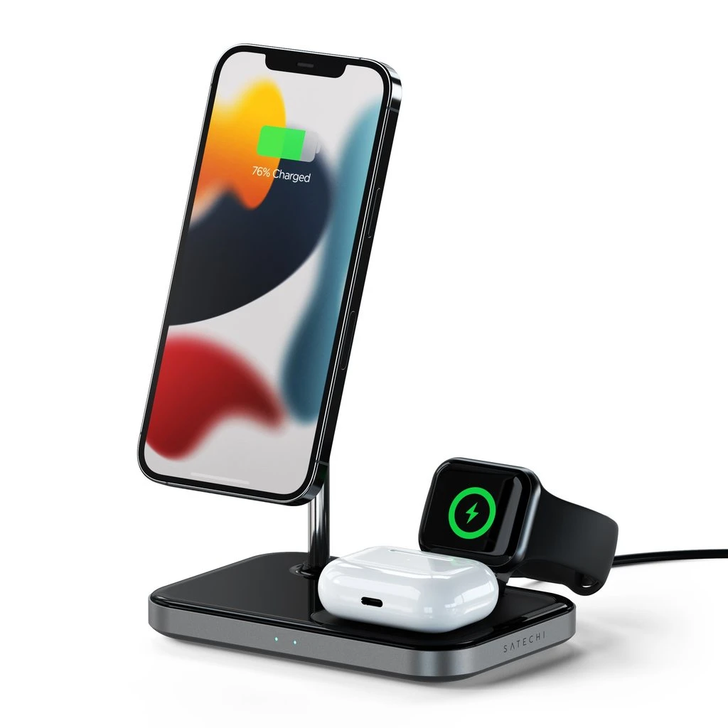 Satechi - 3-in-1 Magnetic Wireless Charging Stand 1 Satechi - 3-in-1 Magnetic Wireless Charging Stand