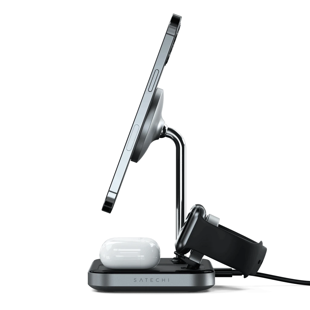 Satechi - 3-in-1 Magnetic Wireless Charging Stand 4 Satechi - 3-in-1 Magnetic Wireless Charging Stand - Image 4