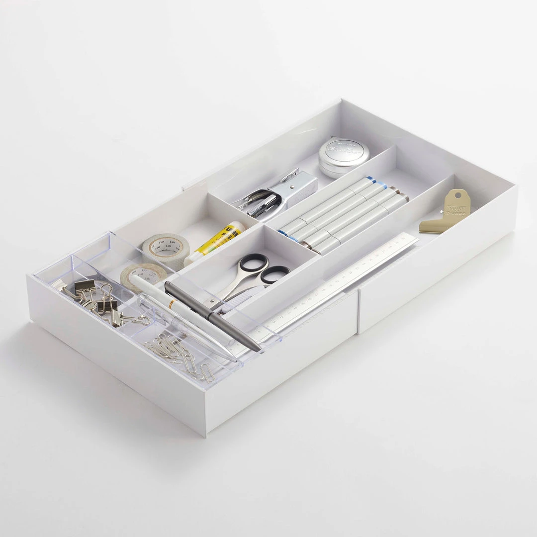 Yamazaki Home - Tower Extendable Drawer Organizer With Slide 4 Yamazaki Home - Tower Extendable Drawer Organizer With Slide - Image 4