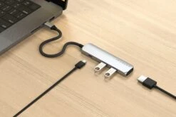 Satechi - 4-in-1 USB-C Slim Multiport Adapter 4K -Computer Peripherals 4 in 1 usb c slim multiport adapter 4k satechi 517057