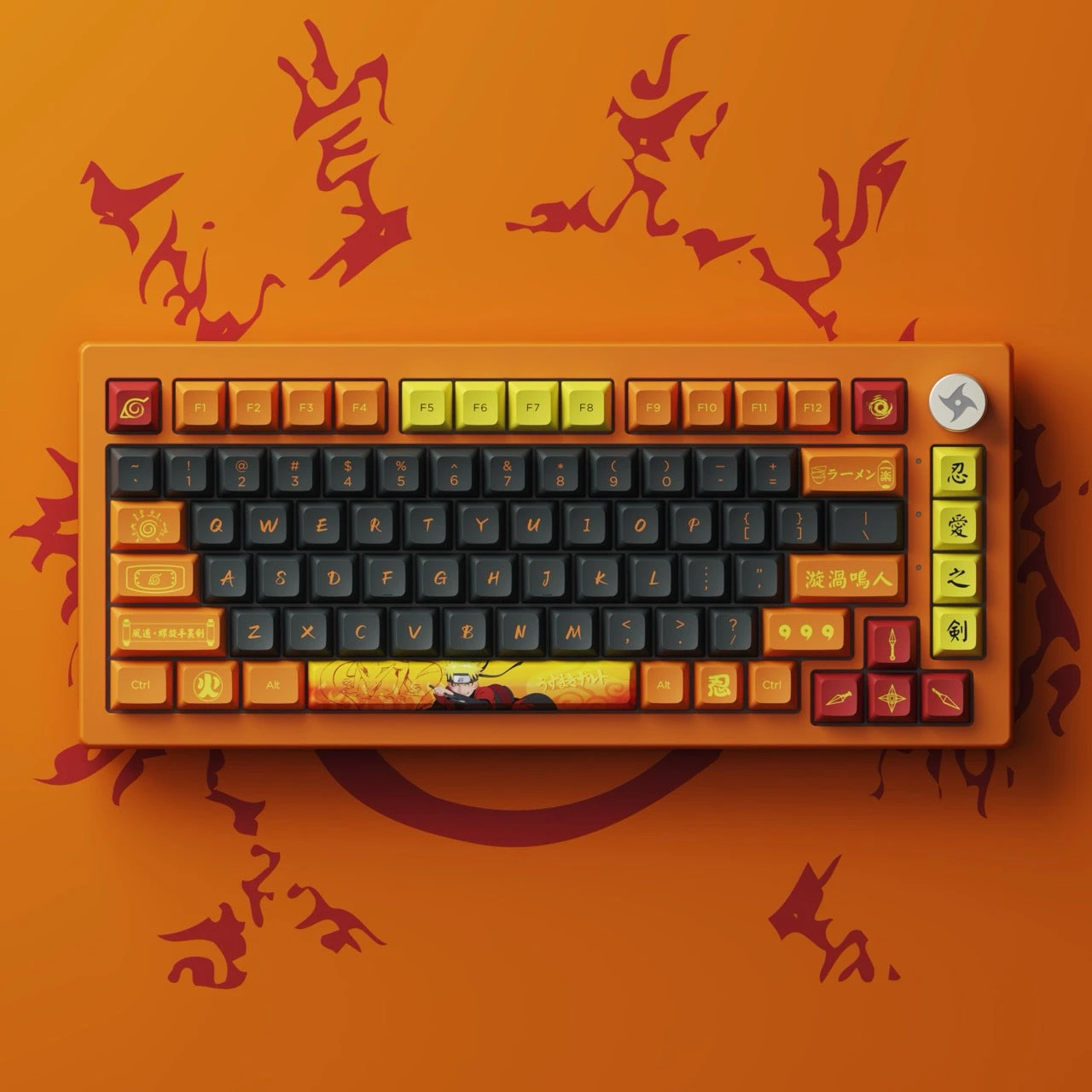 Akko - Naruto Uzumaki 20th Anniversary 5075B Plus Wireless Mechanical Keyboard 2 Akko - Naruto Uzumaki 20th Anniversary 5075B Plus Wireless Mechanical Keyboard - Image 2