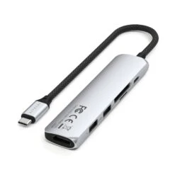 Satechi - 6-in-1 USB-C Slim Multiport Adapter -Computer Peripherals 6 in 1 usb c slim multiport adapter satechi 521621