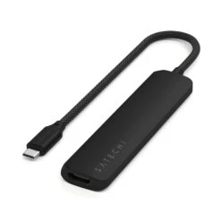Satechi - 6-in-1 USB-C Slim Multiport Adapter -Computer Peripherals 6 in 1 usb c slim multiport adapter satechi black 898009