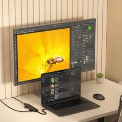 Satechi - 7-in-1 USB-C Slim Multiport Adapter With Ethernet -Computer Peripherals 7 in 1 usb c slim multiport adapter with ethernet satechi 148585