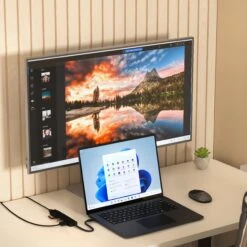 Satechi - 7-in-1 USB-C Slim Multiport Adapter With Ethernet -Computer Peripherals 7 in 1 usb c slim multiport adapter with ethernet satechi 933849