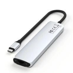 Satechi - 7-in-1 USB-C Slim Multiport Adapter With Ethernet -Computer Peripherals 7 in 1 usb c slim multiport adapter with ethernet satechi 940452