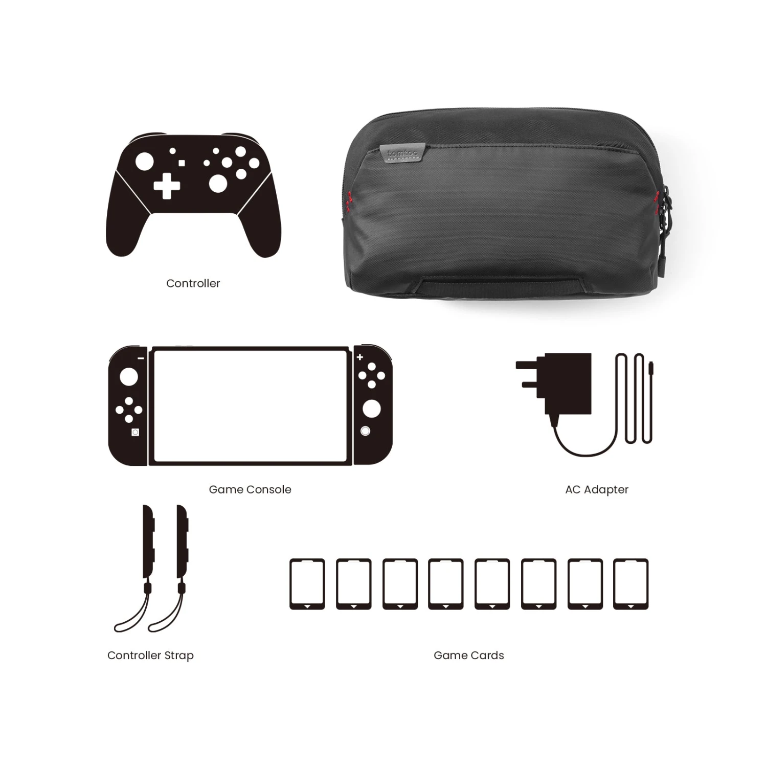 Tomtoc - Arccos-G42 Nintendo Switch Travel Bag 12 Tomtoc - Arccos-G42 Nintendo Switch Travel Bag - Image 12