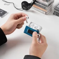 Elago - Cassette Player Case For AirPods 4 -Computer Peripherals AP4 CTS HANG BL Amazon 10