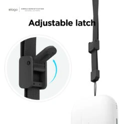 Elago - Silicone Basic Case With Fabric Lanyard For AirPods Pro 2 -Computer Peripherals APP2SP BK4 1296x 296c88c4 9afe 4c33 825a f64c2f2a9d96