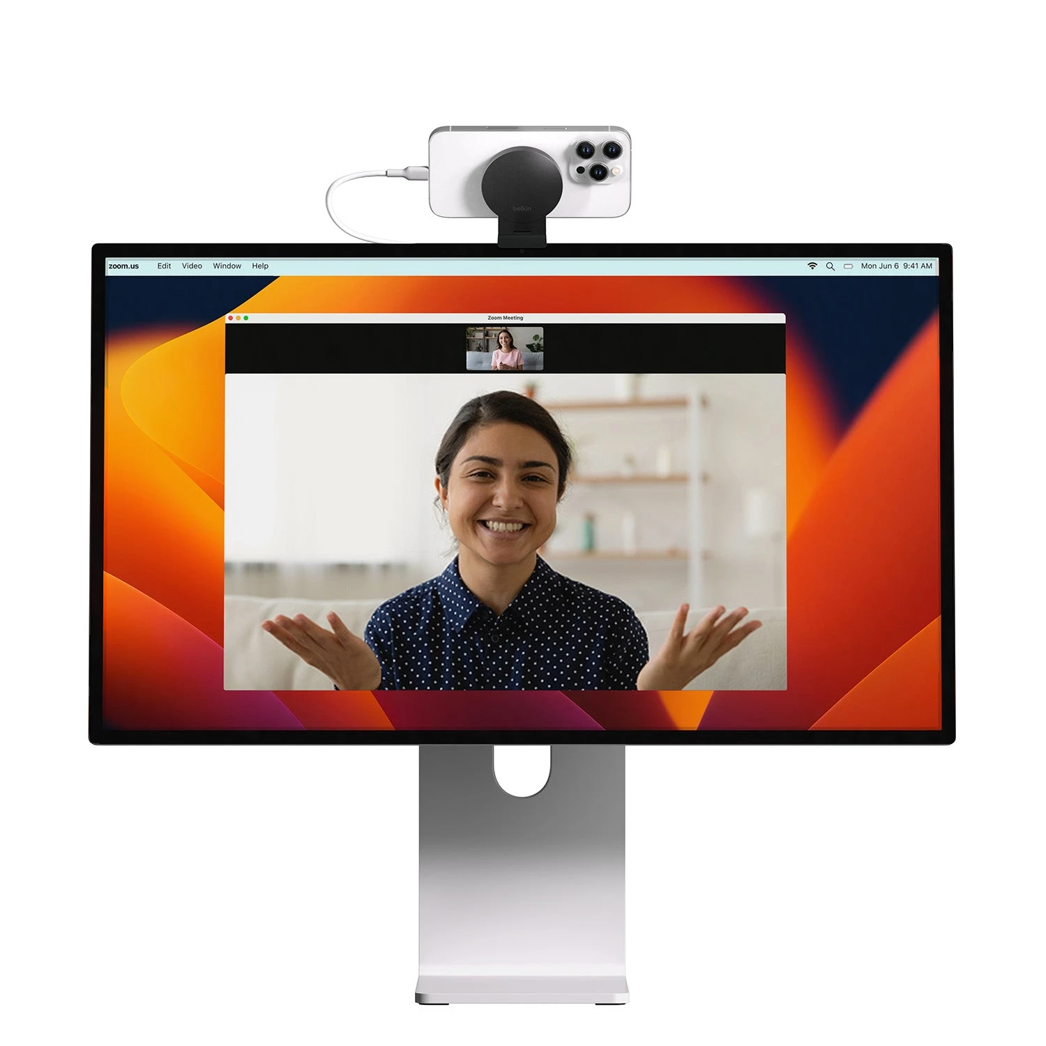 Belkin - IPhone Mount With MagSafe For Mac Desktops And Displays 2 Belkin - IPhone Mount With MagSafe For Mac Desktops And Displays - Image 2