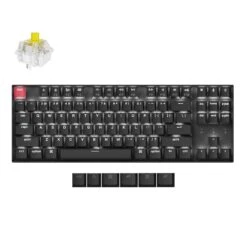 Keychron - K8 QMK Wireless Mechanical Keyboard (Version 2) -Computer Peripherals Keychron K8 Version 2 QMK Mechanical Keyboard White Light Banana Switch jpg