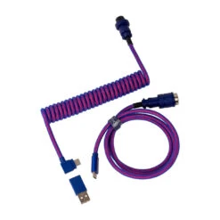 Keychron - Premium Coiled Aviator Cable -Computer Peripherals Keychron Premium Coiled Aviator Angled Type C Cable Purple 1080x 5c9aae60 bf00 4841 bb7e a0cbec3eea59