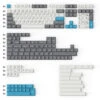 Keychron - Cherry Profile Double-Shot PBT Full Set Keycaps - Grey, White And Blue