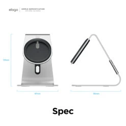 Elago - MS4 Aluminum Charging Stand - MagSafe -Computer Peripherals MSST4 SL Amazon 8 1296x 19db8266 fd89 4c71 87ff eefccfdf86d4
