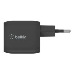 Belkin - BoostCharge Pro Dual USB-C GaN Wall Charger With PPS 45W 10 Belkin - BoostCharge Pro Dual USB-C GaN Wall Charger With PPS 45W -Computer Peripherals WCH011 Belkin 45WDualUSB CWallCharger VF45WORTHOSIDEBLACK AS WEB