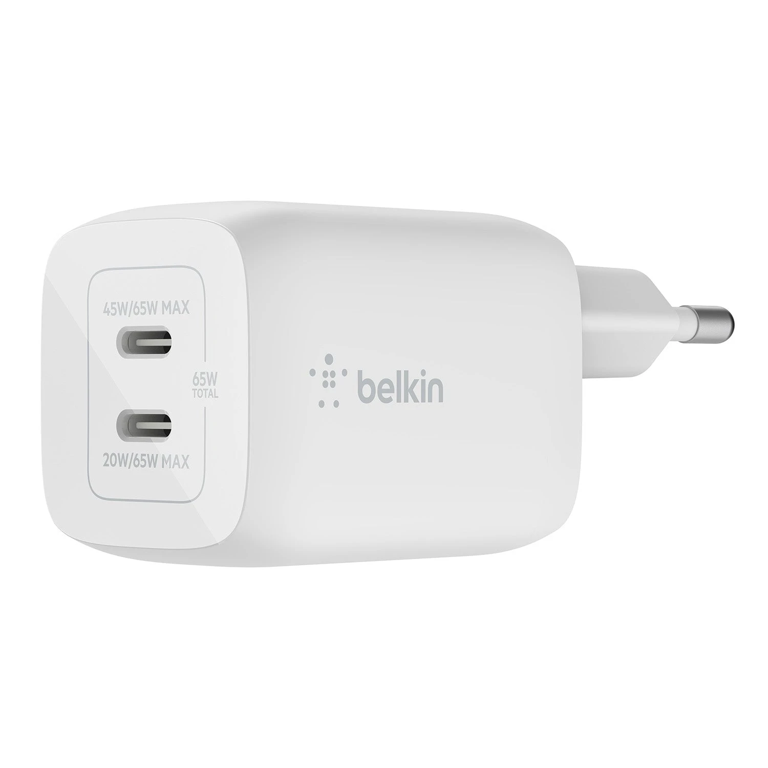 Belkin - BoostCharge Pro Dual USB-C GaN Wall Charger With PPS 65W 1 Belkin - BoostCharge Pro Dual USB-C GaN Wall Charger With PPS 65W