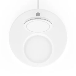 Belkin - BoostCharge Pro 2-in-1 Wireless Charger Stand With Official MagSafe Charging 15W -Computer Peripherals WIZ010 WHT MagSafe BoostChargePro 2in1WirlessChargeDock TopOrtho WEB