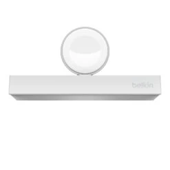 Belkin - BoostCharge Pro Portable Fast Charger For Apple Watch -Computer Peripherals WIZ015 WHT BoostChargePro PortableFastCharge ForAppleWatch Front PuckUp WEB