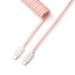 Keychron - Coiled Aviator Cable 29 Keychron - Coiled Aviator Cable -Computer Peripherals coiled cable light pink 1