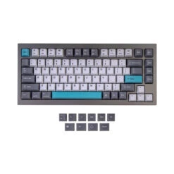 Keychron - Keycaps Q1 & K2 OEM Dye-Sub PBT Keycap Set - Grey White Blue