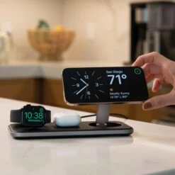 Satechi - Qi2 Trio Wireless Charging Pad -Computer Peripherals qi2 trio wireless charging pad satechi 166943