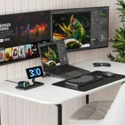 Satechi - Qi2 Trio Wireless Charging Pad -Computer Peripherals qi2 trio wireless charging pad satechi 311365