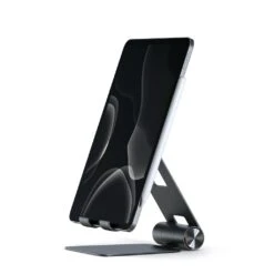 Satechi - R1 - Aluminum Hinge Holder Foldable Stand -Computer Peripherals r1 aluminum hinge holder foldable stand mobile tablet satechi black 590038 1024x e6ae3e9e 0a54 4d38 accc ab63b61b8a62