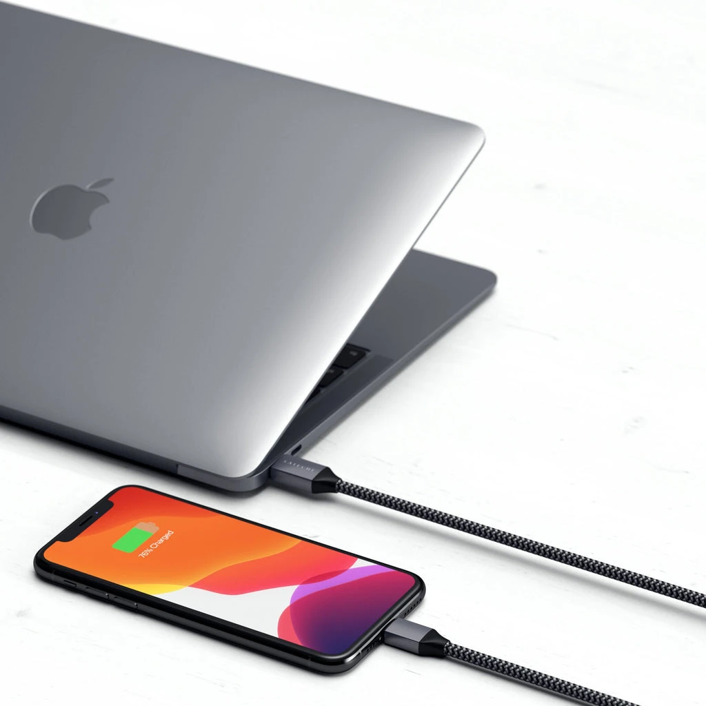 Satechi - USB-C To Lightning Cable - Apple MFI Certified 2 Satechi - USB-C To Lightning Cable - Apple MFI Certified - Image 2
