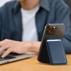 Satechi - Vegan-Leather Magnetic Wallet Stand -Computer Peripherals vegan leather magnetic wallet stand accessories satechi 378856