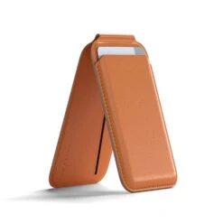 Satechi - Vegan-Leather Magnetic Wallet Stand -Computer Peripherals vegan leather magnetic wallet stand accessories satechi orange 571573